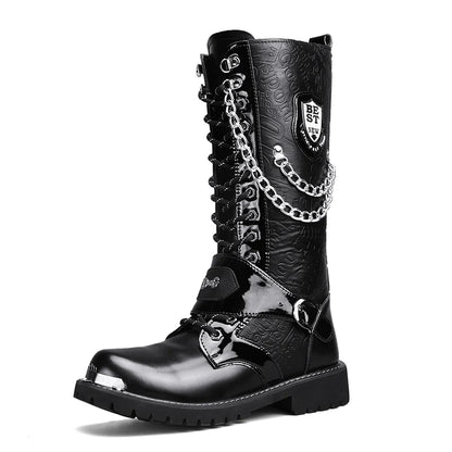 High-Top Cross-Country Motorcycle Boots
