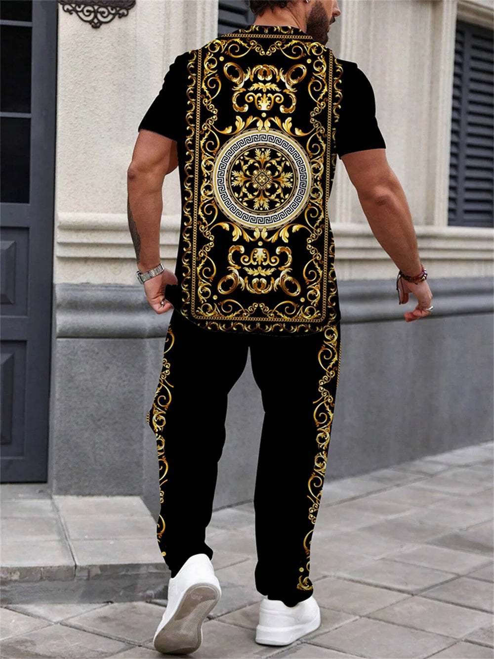 Summer Short Sleeve Trousers Suit