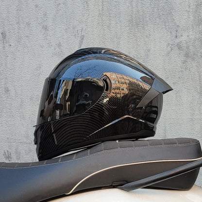 Double-Visor Full-Face Racing Helmet