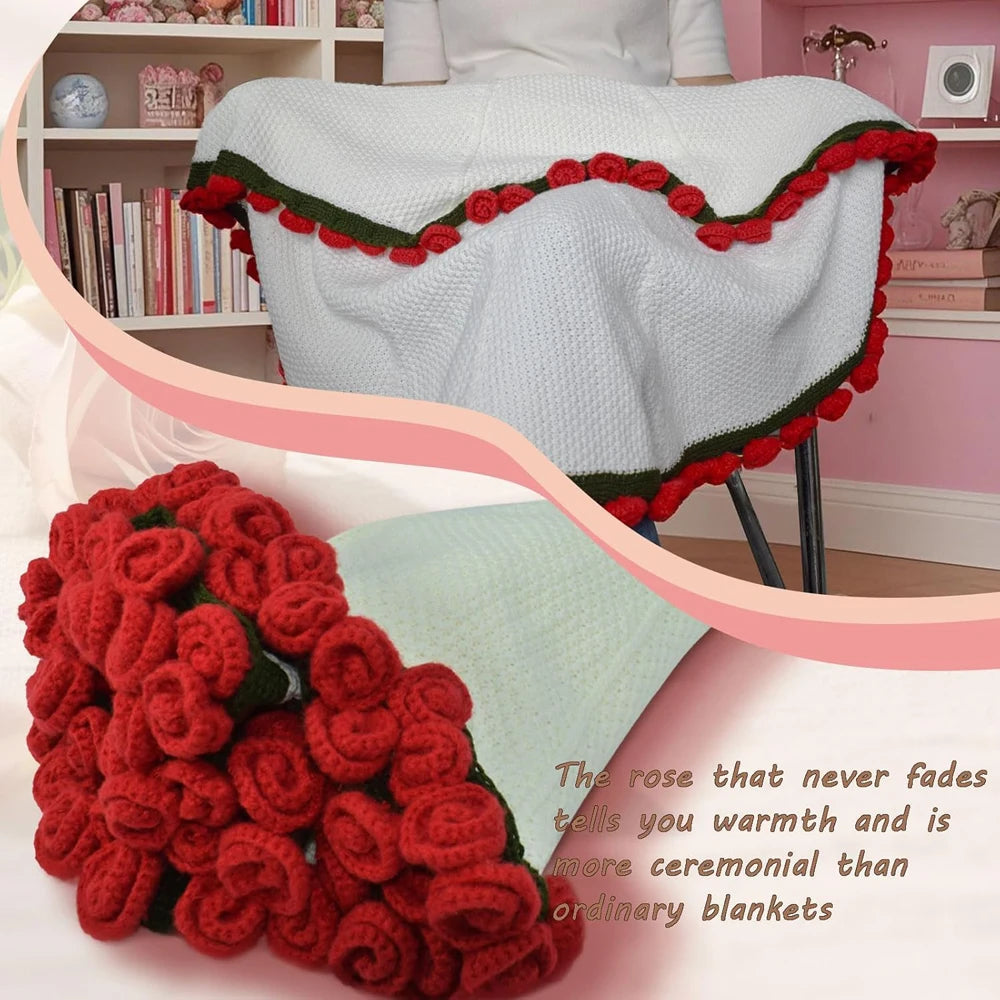 Romantic Rose Bouquet Blanket
