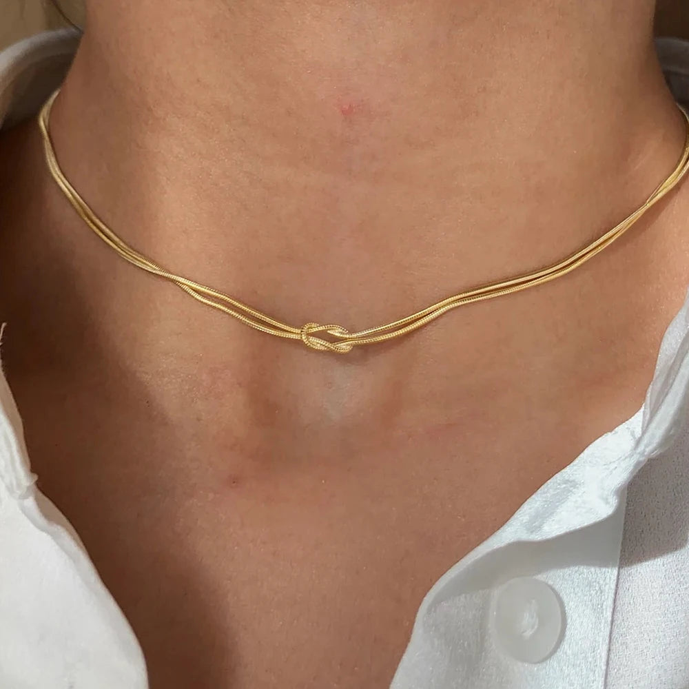 Knotted Snake Chain Necklace