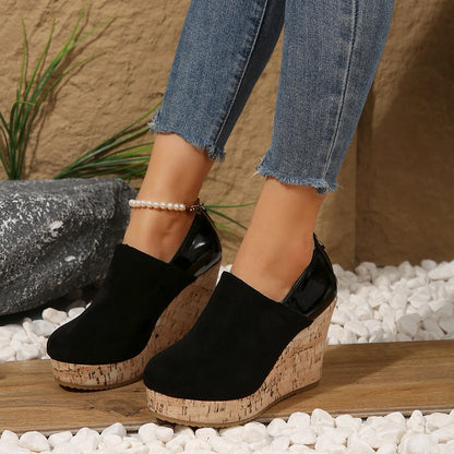 Faux Suede Platform Sneakers