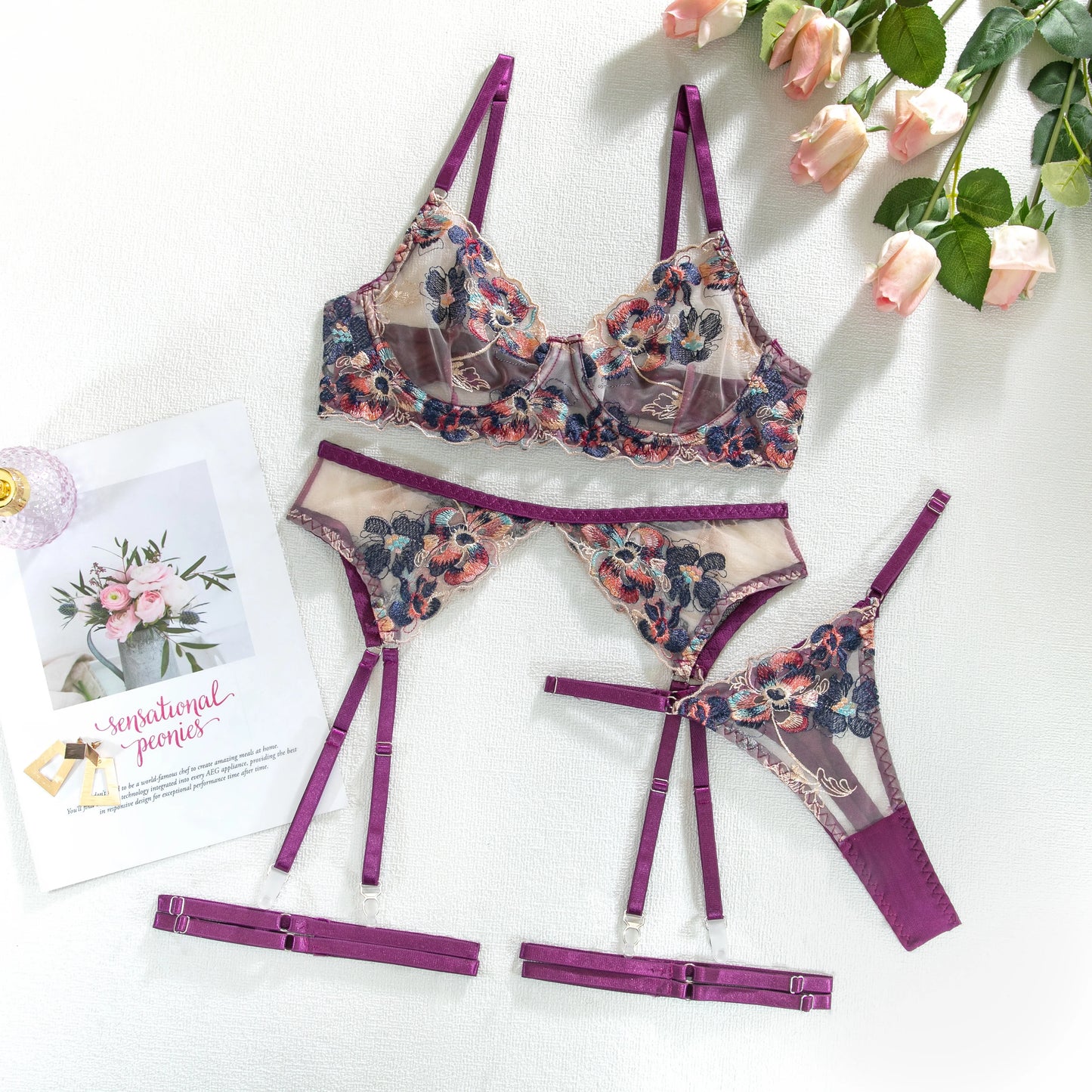 Floral Embroidery Set