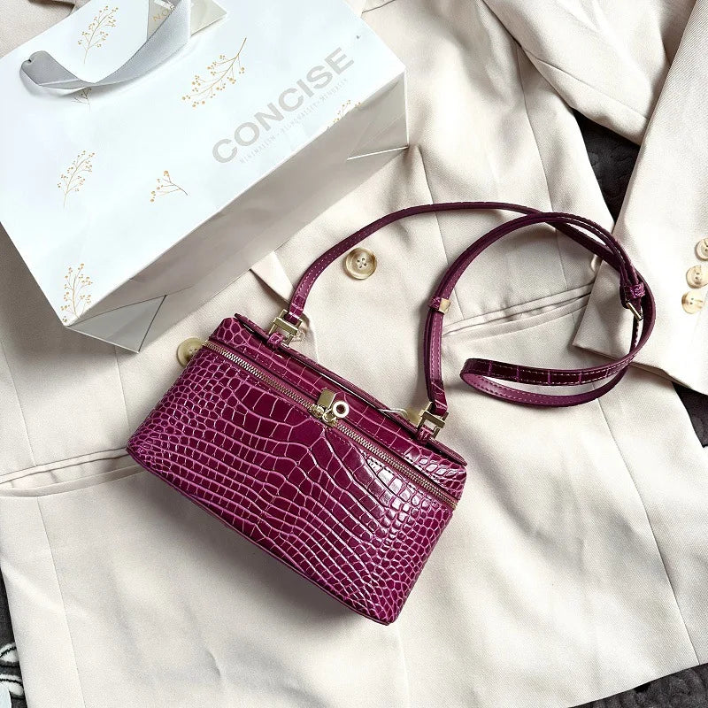 Crocodile Embossed Mini Clutch