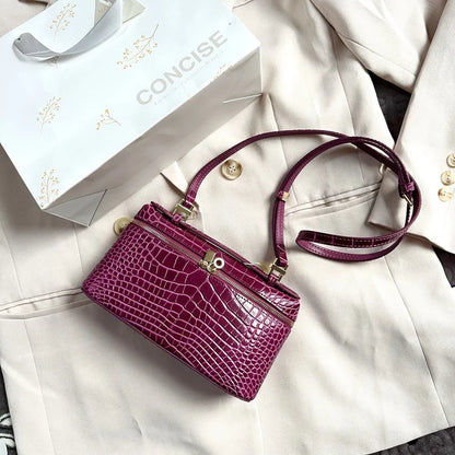 Crocodile Embossed Mini Clutch