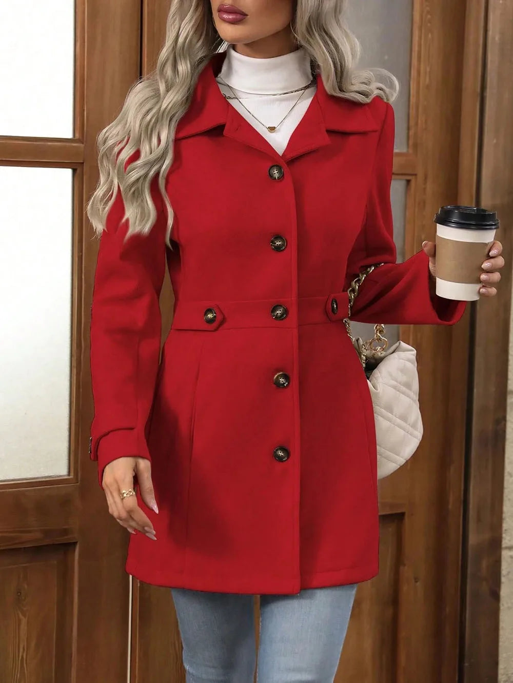Velvet Button Coat