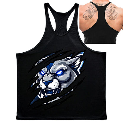 Fierce Panther Graphic Stringer Vest