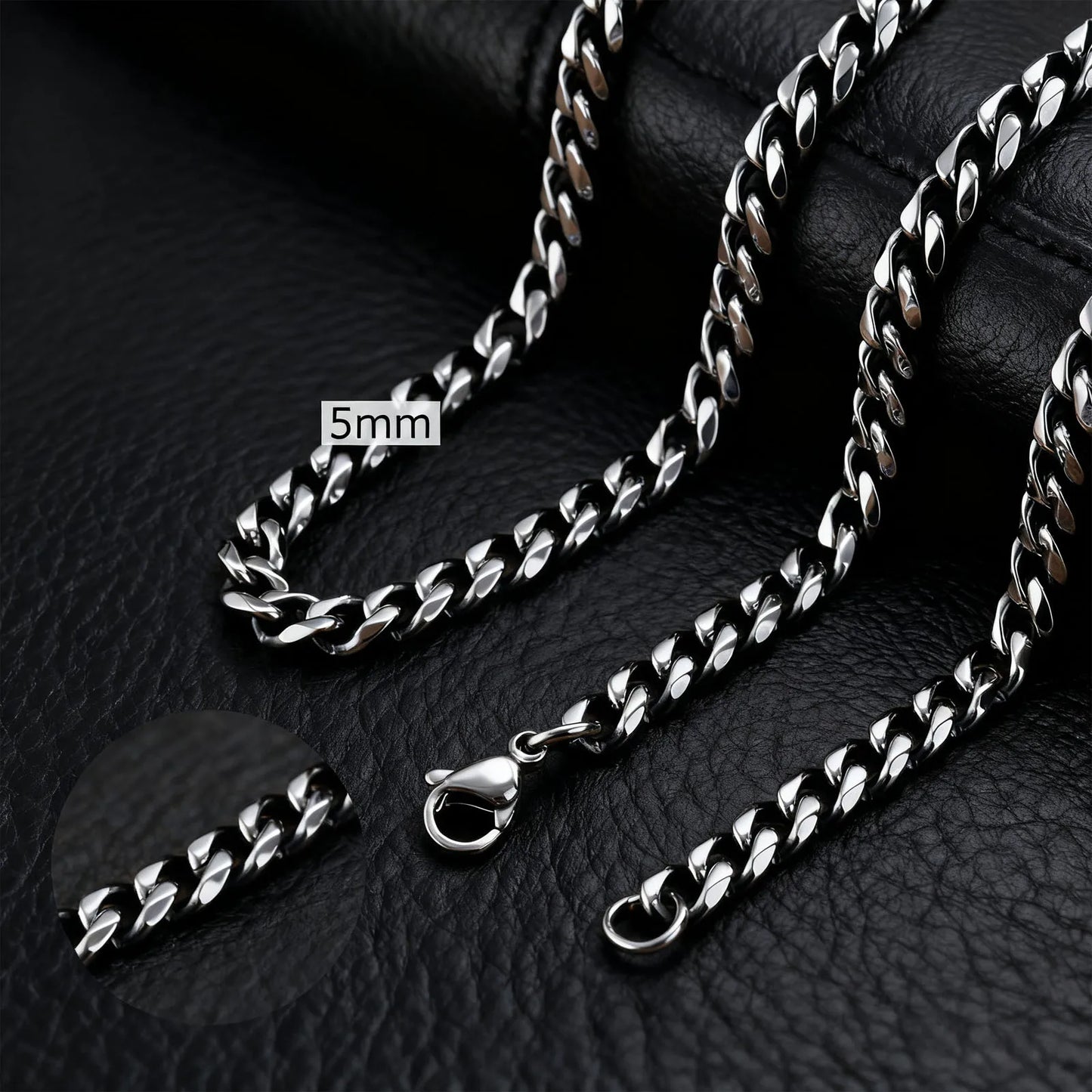 Metal Round Stainless Cuban Chain Party