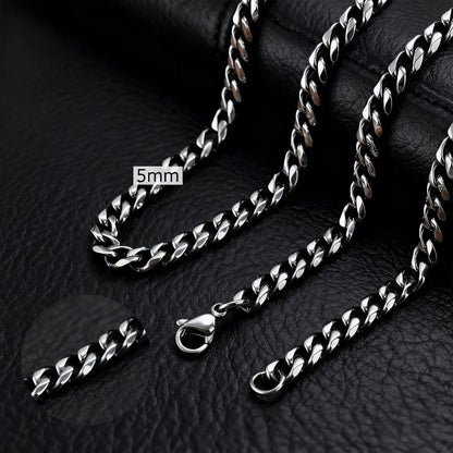 Metal Round Stainless Cuban Chain Party