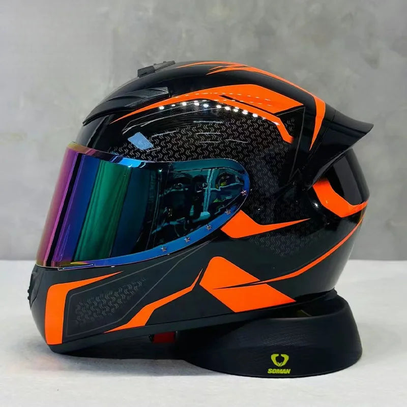 KEAZ Retro Vintage Full-Face Helmet