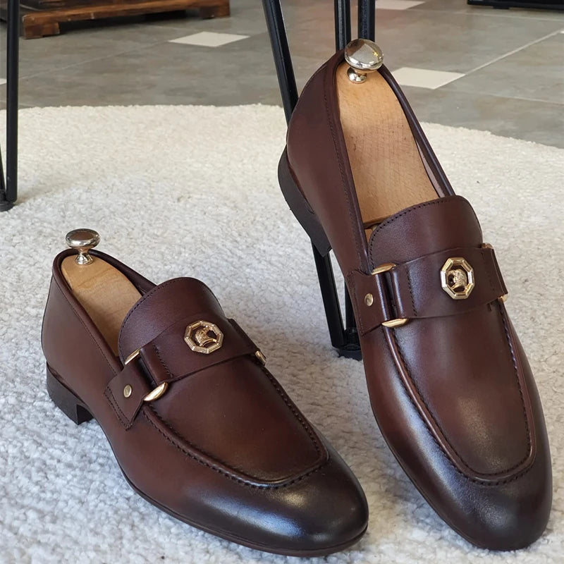 Black Round Toe Loafers