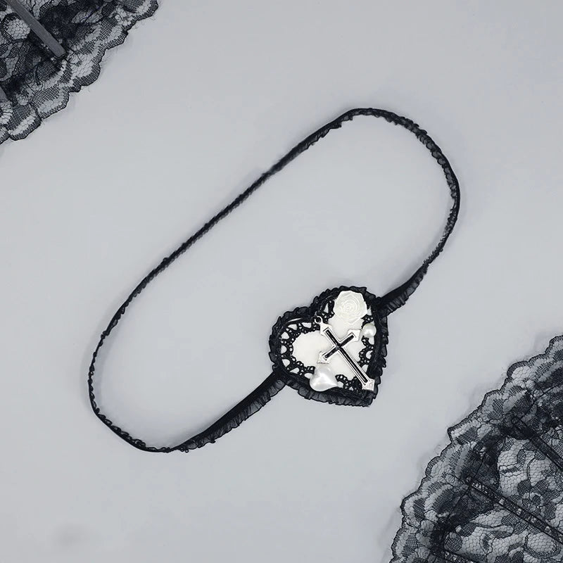 Gothic Lolita Heart Eye Mask