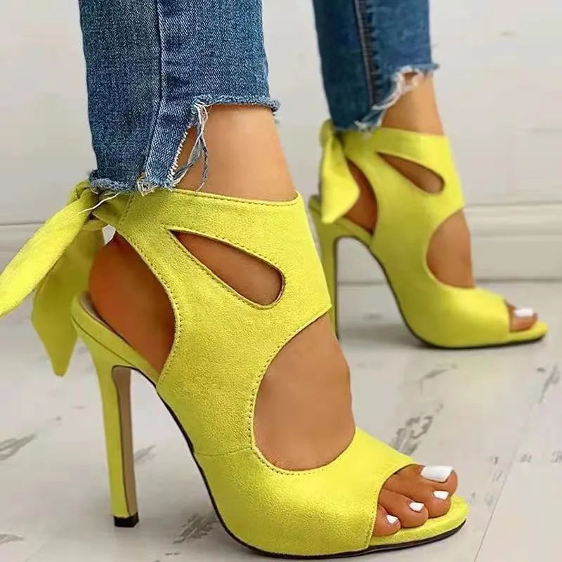 Lace-Up Gladiator Thin Heels