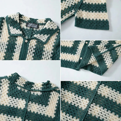 Striped Knit Casual Shirt