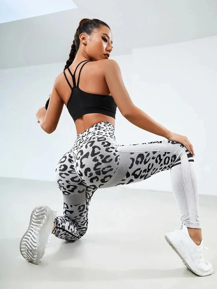 Seamless Leopard Hip-Lift Leggings