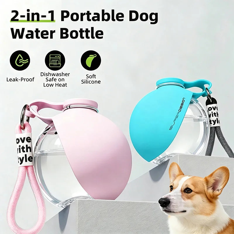 2-in-1 Dog Water Bottle