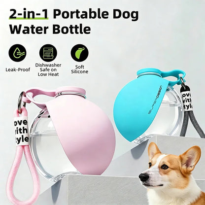 2-in-1 Portable Dog Water Bottle