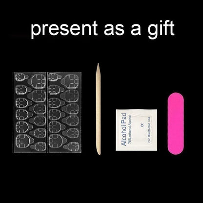 3D Blue Flower Toe Press-On Nail Set