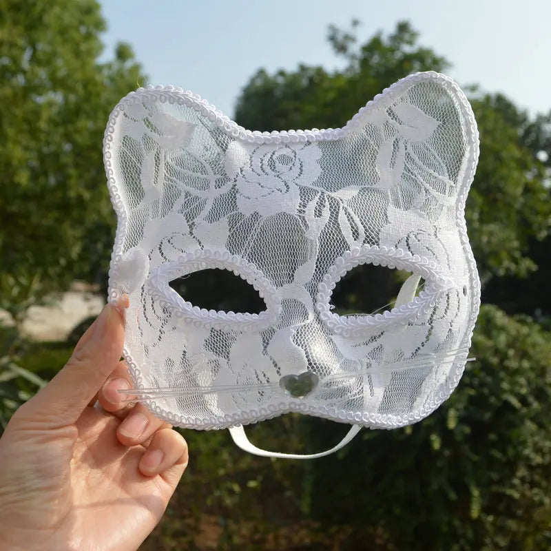 Lace Cat Face Masquerade Mask