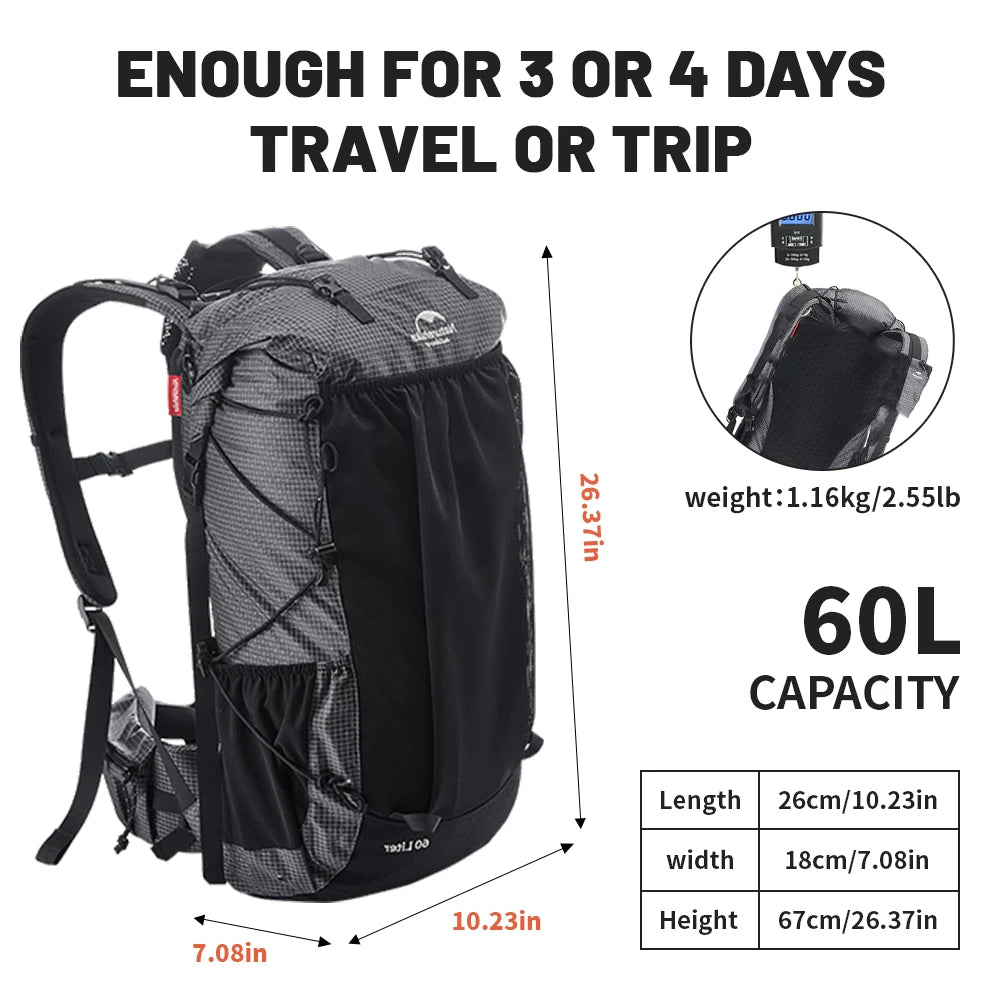 Ultralight Backpack with Rain Cover