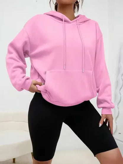 Solid Pocket Fleece Hoodie
