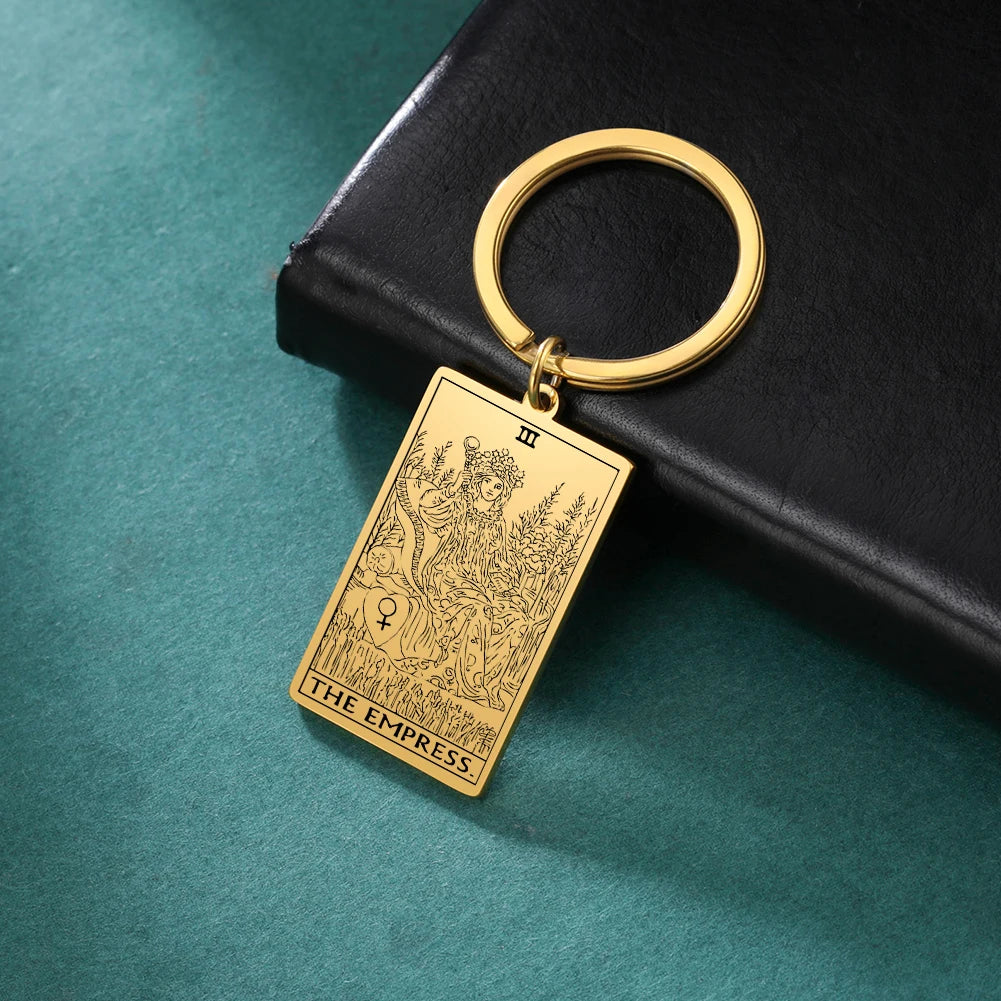 Tarot Key Chain Arcana Pendant