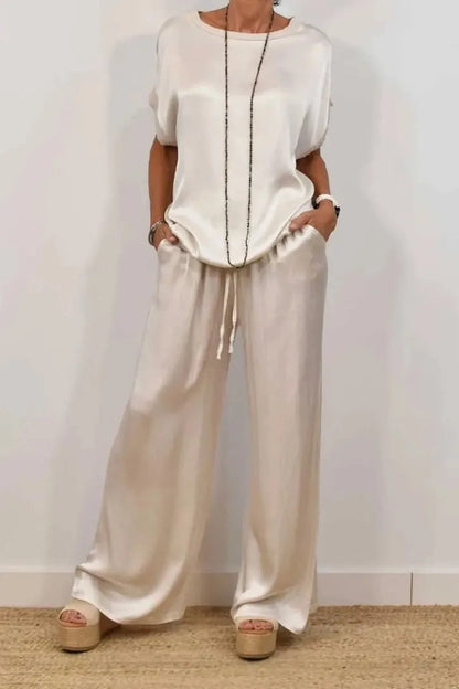 Women’s Satin Two Piece Set