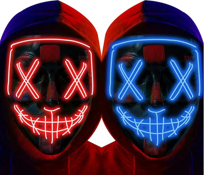 Glowing EL Wire Light-Up Mask