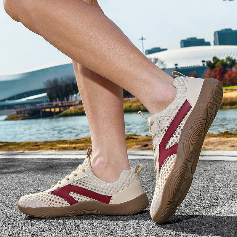 Wide-Toe Barefoot Mesh Sneakers
