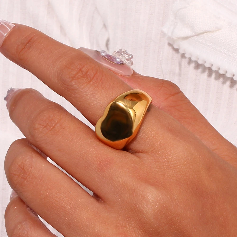 Stainless Steel 18k Gold Plated Ring
