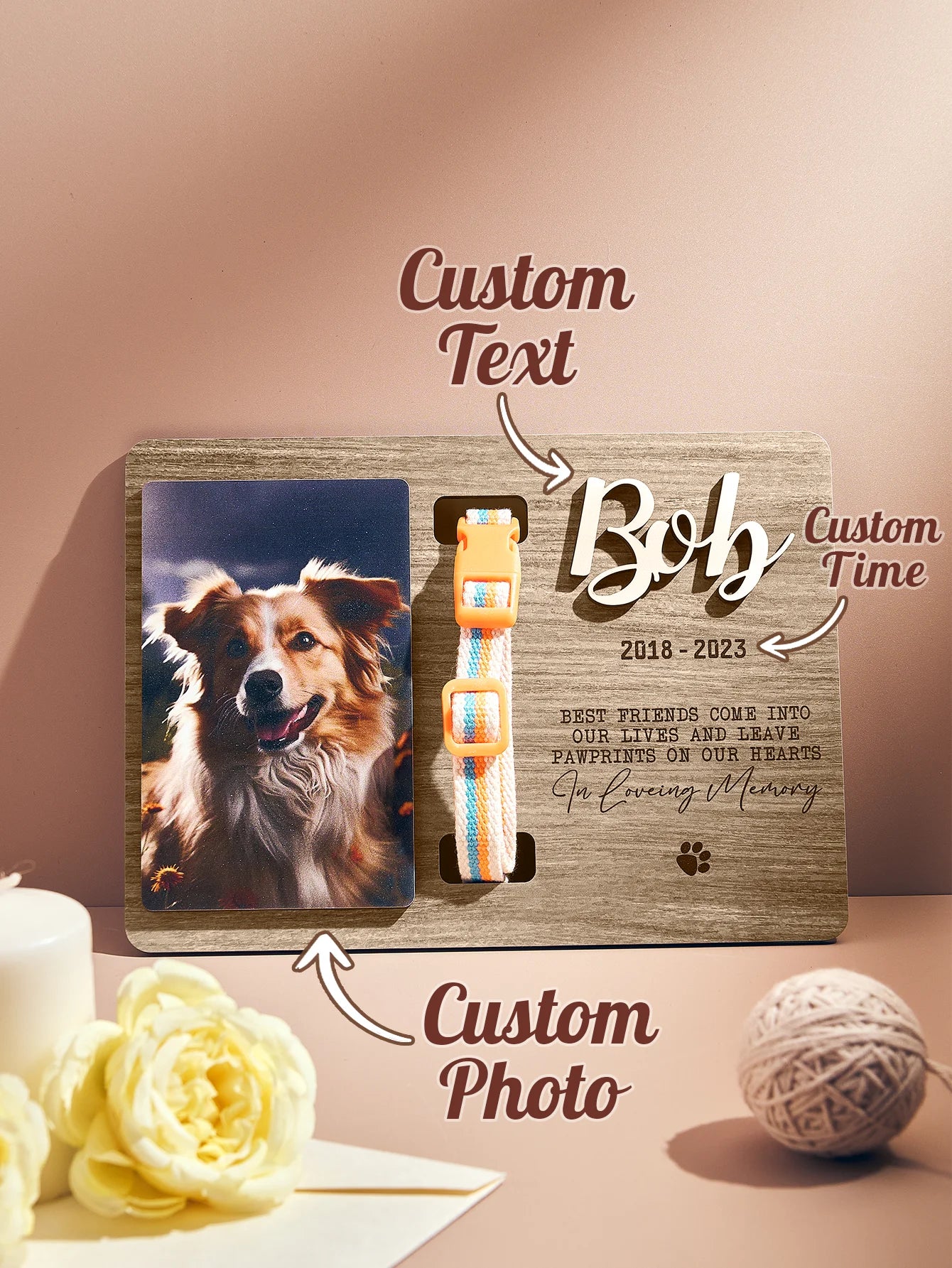 Personalized Pet Memorial Wooden Plaque