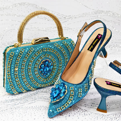 Italian Butter-fly Design Sandals with Bag