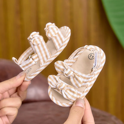 Bowknot Velcro Baby Sandals