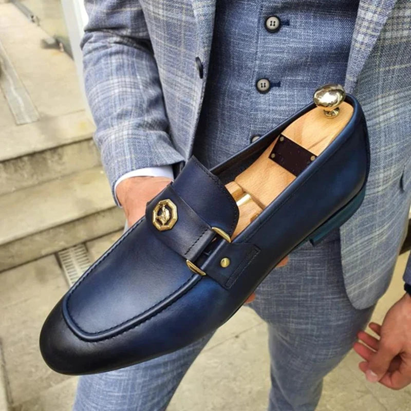 Black Round Toe Loafers
