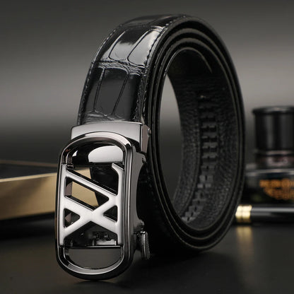 Luxury designer leather belt