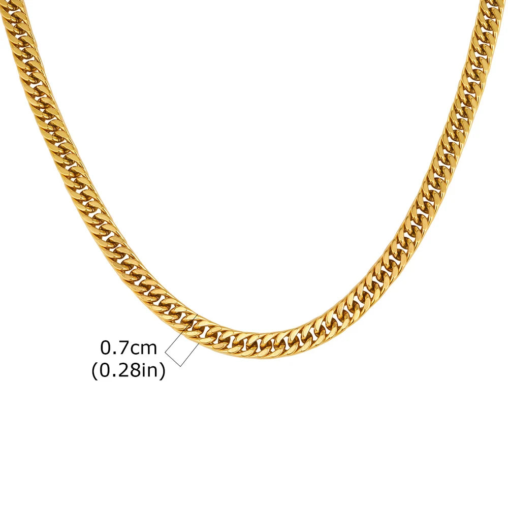 High Stainless Round Cuban Chain Daily