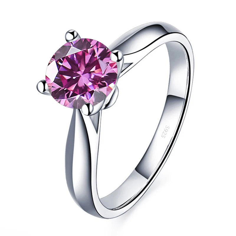 Round Moissanite Band Ring