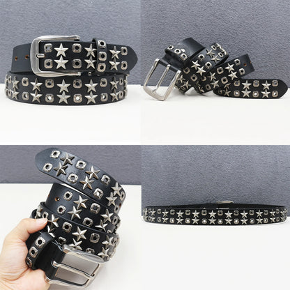 Heavy duty leather belt