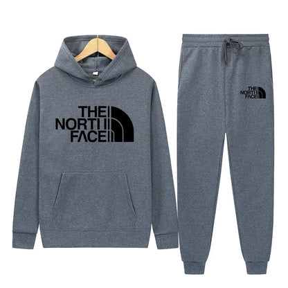 Unisex Two-Piece Hooded Tracksuit Set