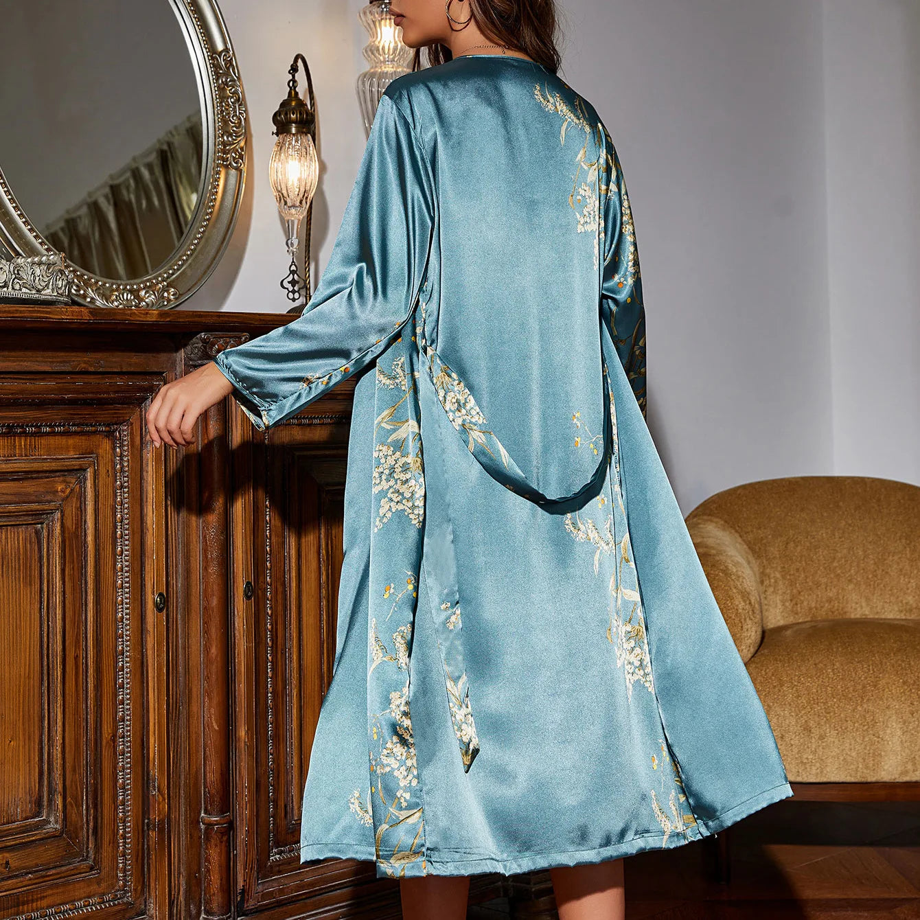 Printed Robe Set