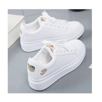 Spring Floral Lace-Up Sneakers
