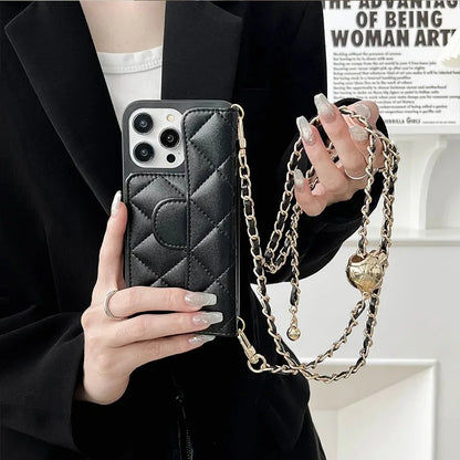 Crossbody Leather Case for iPhone 17 Pro Max | 17 Pro | 16 Pro Max | 16 Pro | 15 Pro Max | 15 Pro | 14 Plus | 14 Pro | 13 Pro | 12 Pro | 11 Pro Max