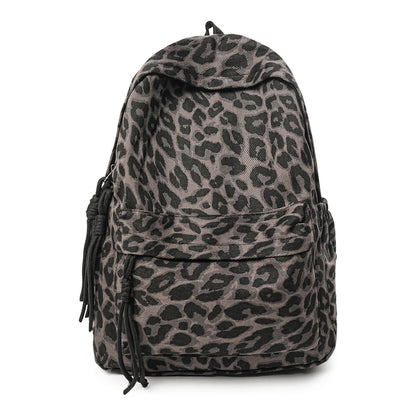Leopard Print School Backpack