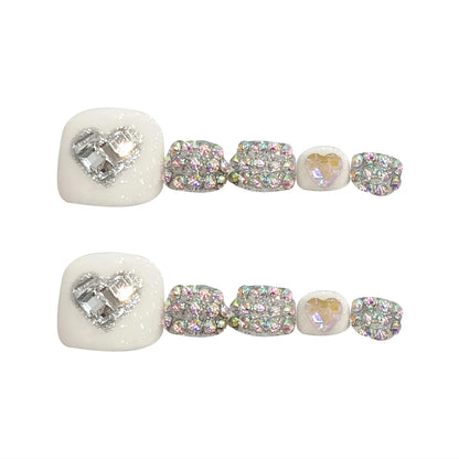 Wedding Toe Press-On Nails Set