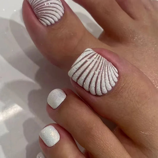 Glitter Square Toe Press-On Nails