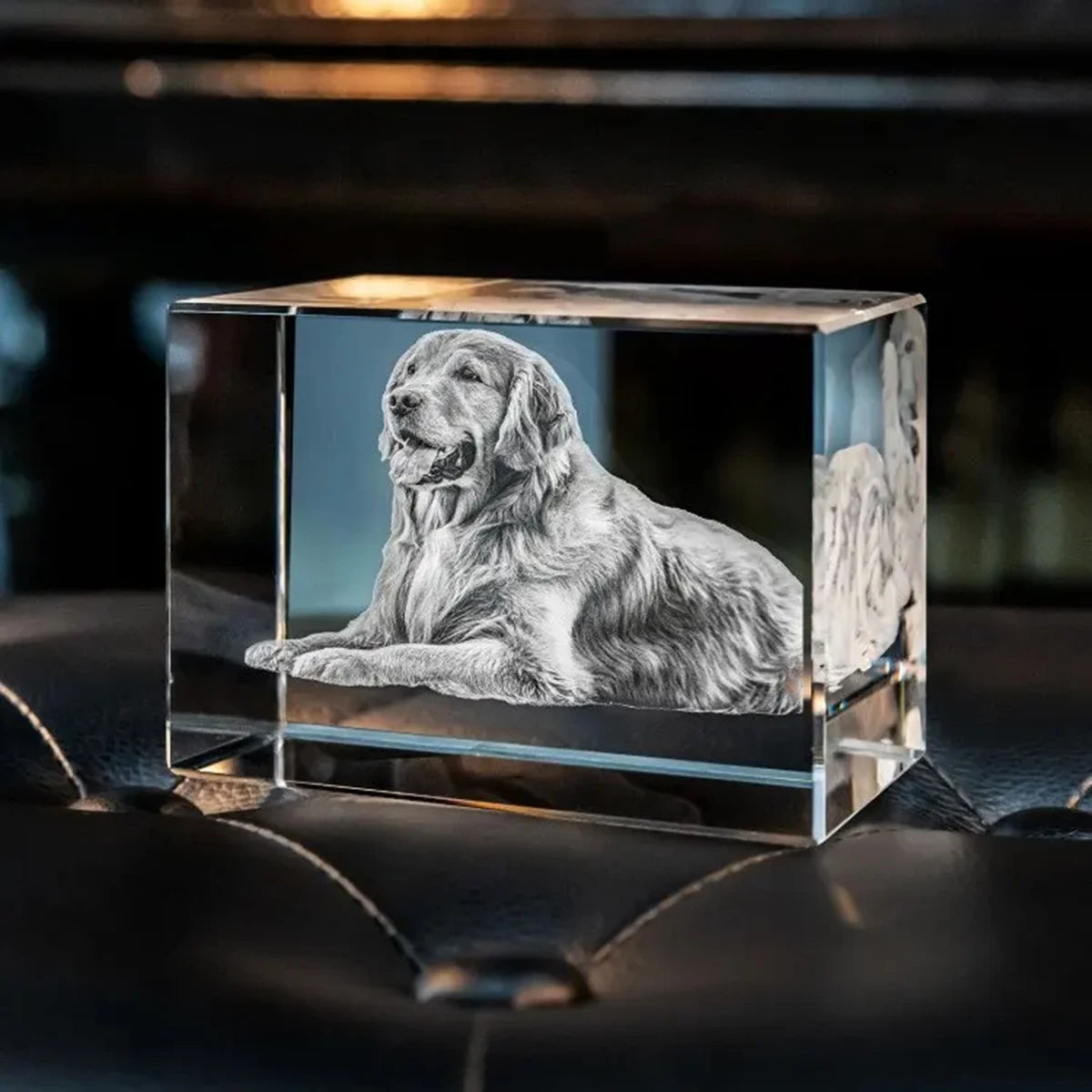 Custom Crystal Cube Photo Frame
