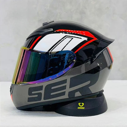KEAZ Retro Vintage Full-Face Helmet