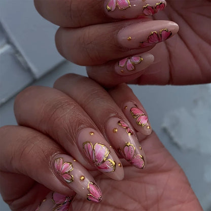 24Pcs French Ballerina Nail Tips