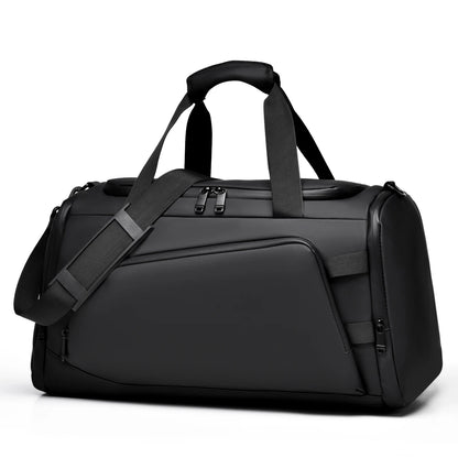 Nylon Duffel Bag with Shoe Compartment