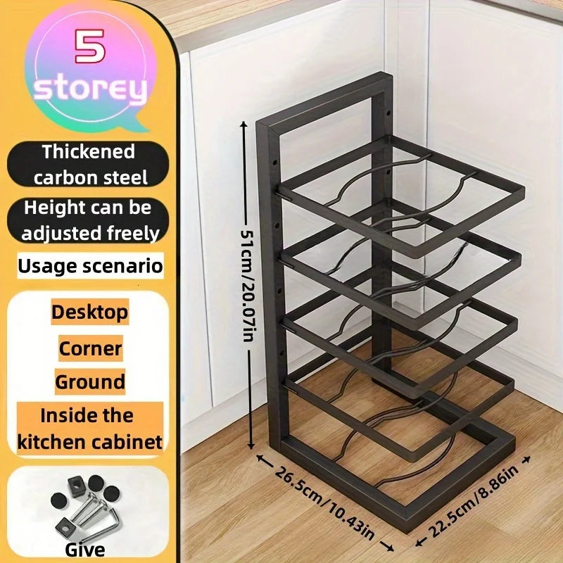 Steel Reusable Organzier Kitchen Adjustable